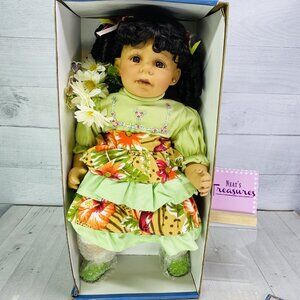 Royal Cathay ANGELINA Brown Eyes 20" Tall Limited Edition 4/5000 Porcelain Doll